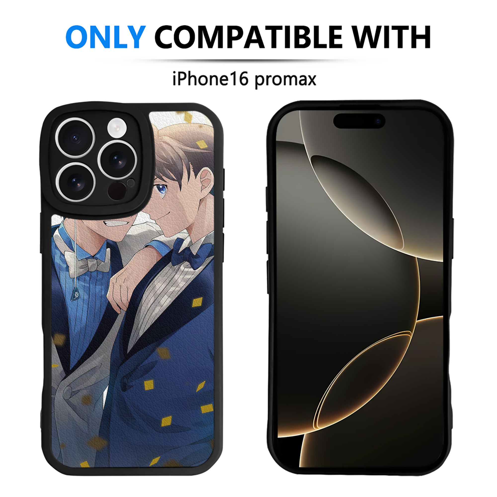 （画像用） 名探偵コナン Detective Conan 【iPhone 16シリーズ対応】シリコンスマホケース（レザー調） 材質：シリコン